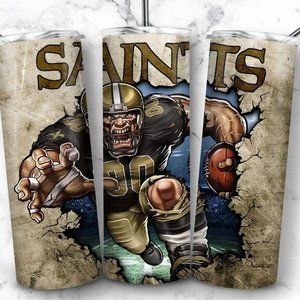 Football Saints Team 20 oz Skinny Tumbler Stainless Steel